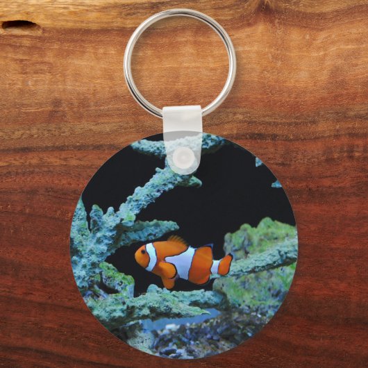 Clownfisch in Korallen Schlüsselanhänger (Vorderseite)