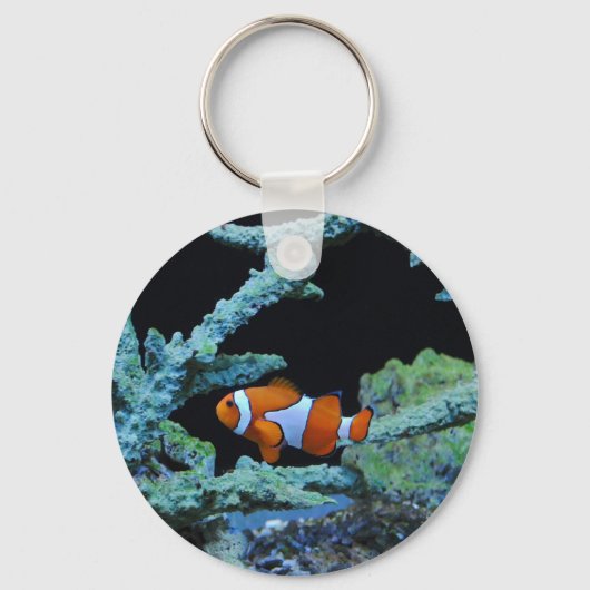 Clownfisch in Korallen Schlüsselanhänger (Rückseite)