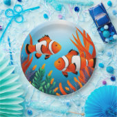 Clownfisch in Meeresalgen Pappteller (Party)