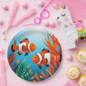 Clownfisch in Meeresalgen Pappteller (Party)