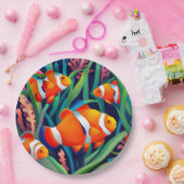 Clownfisch in Meeresalgen Pappteller (Party)