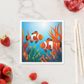 Clownfisch in Meeresalgen Serviette (Beispiel)