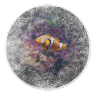 Clownfisch Keramikknauf
