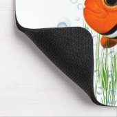 Clownfisch mit Blasen Mousepad (Ecke)