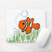 Clownfisch mit Blasen Mousepad (Mit Mouse)