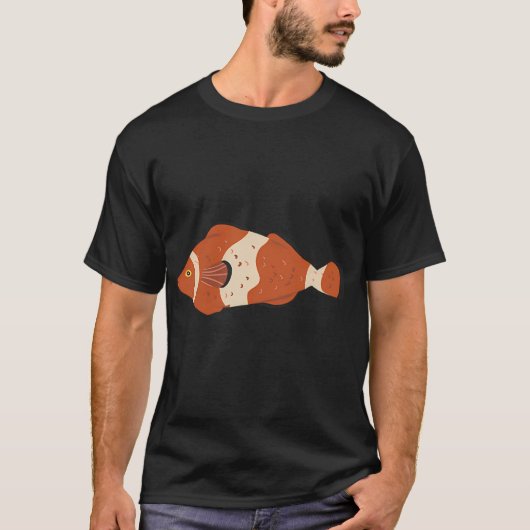 Clownfisch mit blauem Hintergrund T-Shirt (Vorderseite)