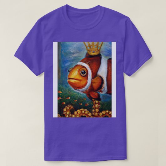 Clownfisch mit Krone 3 T-Shirt (Design vorne)