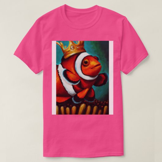Clownfisch mit Krone T-Shirt (Design vorne)
