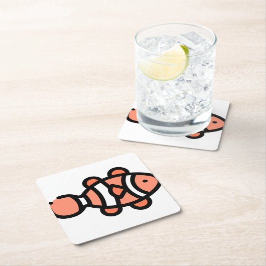 Clownfisch Rechteckiger Pappuntersetzer (Vor Ort)