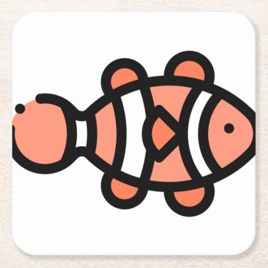 Clownfisch Rechteckiger Pappuntersetzer (Vorderseite)