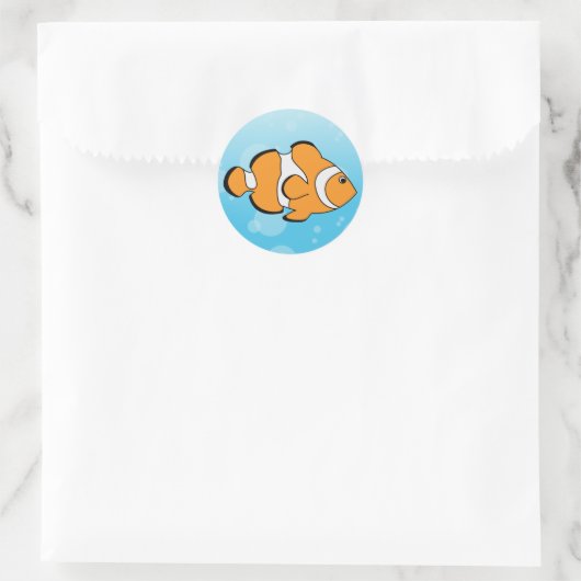 Clownfisch Runder Aufkleber (Tasche)
