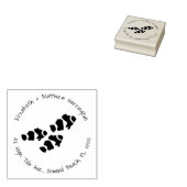 Clownfisch schwimmt gebogene Adressentext Gummistempel (Stempel)