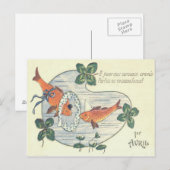 Clownfisch Seerose Postkarte (Vorne/Hinten)