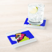 Clownfisch Sommer Glasuntersetzer (Schrägansicht)