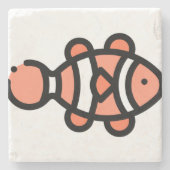 Clownfisch Steinuntersetzer (Vorderseite)