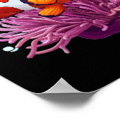 Clownfisch tanzen im Meeresanemon Poster (Ecke)