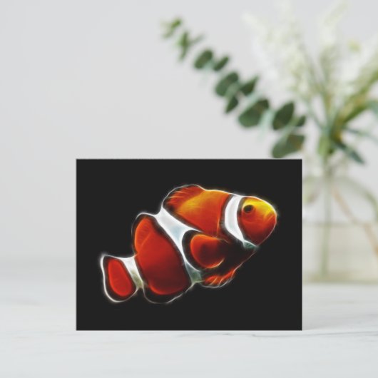 Clownfisch, tropischer Orangenfisch Postkarte (Stehend Vorderseite)