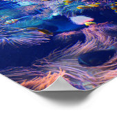 Clownfisch und lila Aquarium Poster (Ecke)