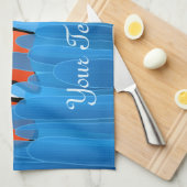 Clownfisch und schöner Anemon des Blauen Meeres Geschirrtuch (Viertel Falte)