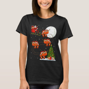 Clownfisch Weihnachtsmann Schlitten Fliegend Lusti T-Shirt