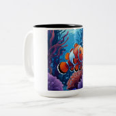 Clownfisch Zweifarbige Tasse (Vorderseite Links)