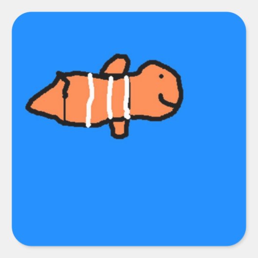 Clownfischaufkleber Quadratischer Aufkleber (Vorderseite)