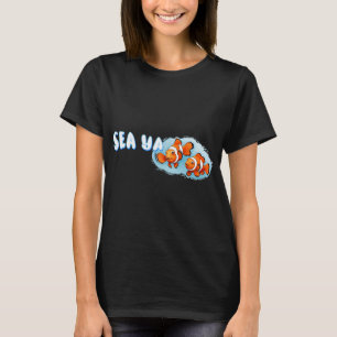 Clownfische mit SEA YA Grüßen (kleines Design) i T-Shirt