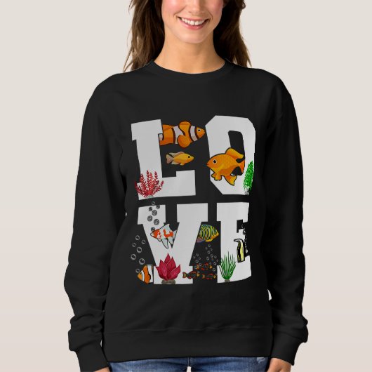 Clownfischfisch Liebe Sweatshirt (Vorderseite)
