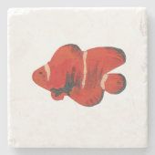 Clownfish Fisch Wasserfarbener Marmor Untersetzer  (Vorderseite)