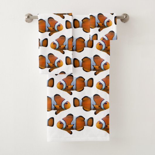Clownfish Frenzy Badewanne Handtuch Set (Insitu)