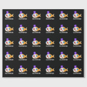 Clownfish Funny Animal Fish Pub Dark BG Geschenkpapier (Flach)