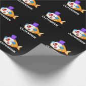 Clownfish Funny Animal Fish Pub Dark BG Geschenkpapier (Ecke)