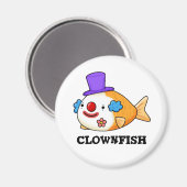 Clownfish Funny Animal Fish Puff Magnet (Vorderseite/Rückseite)