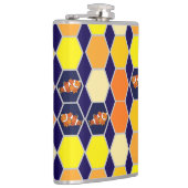 Clownfish Handgezeichnete Kunst Flachmann (Rechts)