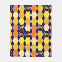 Clownfish Handgezeichnete Kunst Fleecedecke