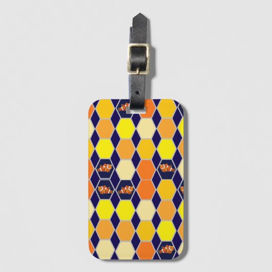 Clownfish Handgezeichnete Kunst Gepäckanhänger (Vorderseite Vertikal)