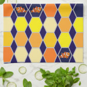 Clownfish Handgezeichnete Kunst Geschirrtuch (Gefaltet)