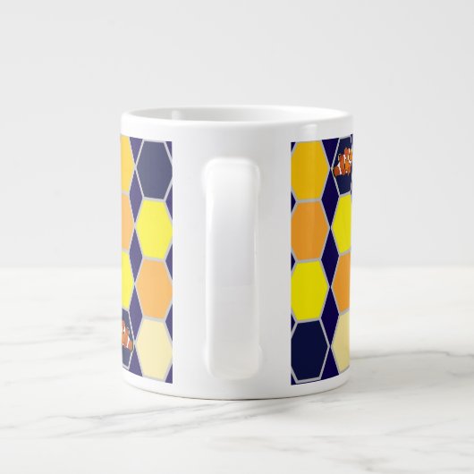 Clownfish Handgezeichnete Kunst Jumbo-Tasse (Rückseite)