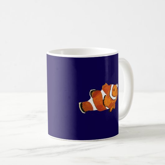 Clownfish Handgezeichnete Kunst Kaffeetasse (VorderseiteRechts)