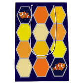 Clownfish Handgezeichnete Kunst Mittlere Geschenktüte (Rückseite)