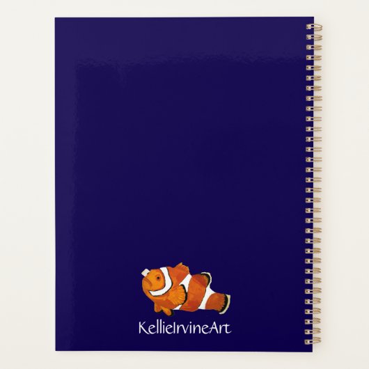 Clownfish Handgezeichnete Kunst Planer (Rückseite)