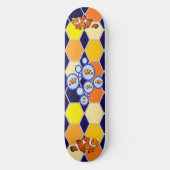 Clownfish Handgezeichnete Kunst Skateboard (Vorderseite)