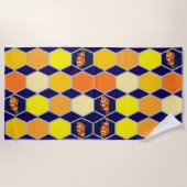 Clownfish Handgezeichnete Kunst Strandtuch (Vorderseite)