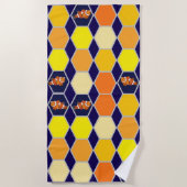 Clownfish Handgezeichnete Kunst Strandtuch (Vorderseite)