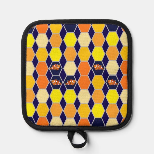 Clownfish Handgezeichnete Kunst Topflappen (Vorderseite)