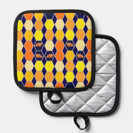 Clownfish Handgezeichnete Kunst Topflappen (Vorderseite/Rückseite)