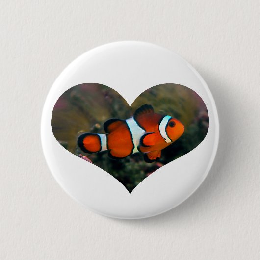 Clownfish Herz-Knopf Button (Vorderseite)