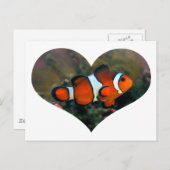 Clownfish Herz Postkarte (Vorne/Hinten)