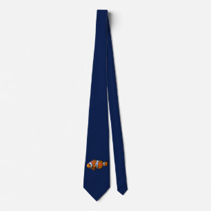 Clownfish Krawatte Doppelseitig (Marine)