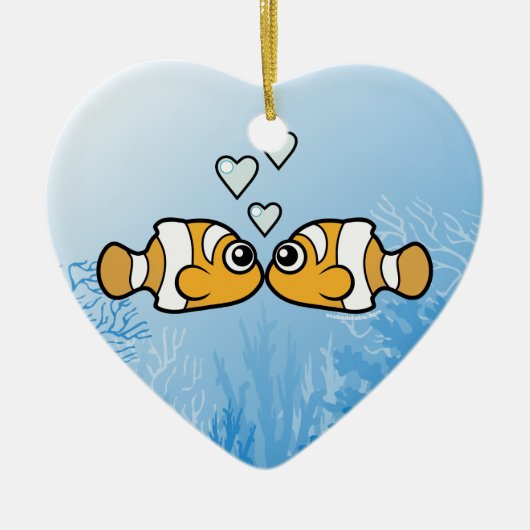 Clownfish Liebe Keramikornament (Vorne)
